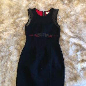 SAYLOR black neoprene cut out dress